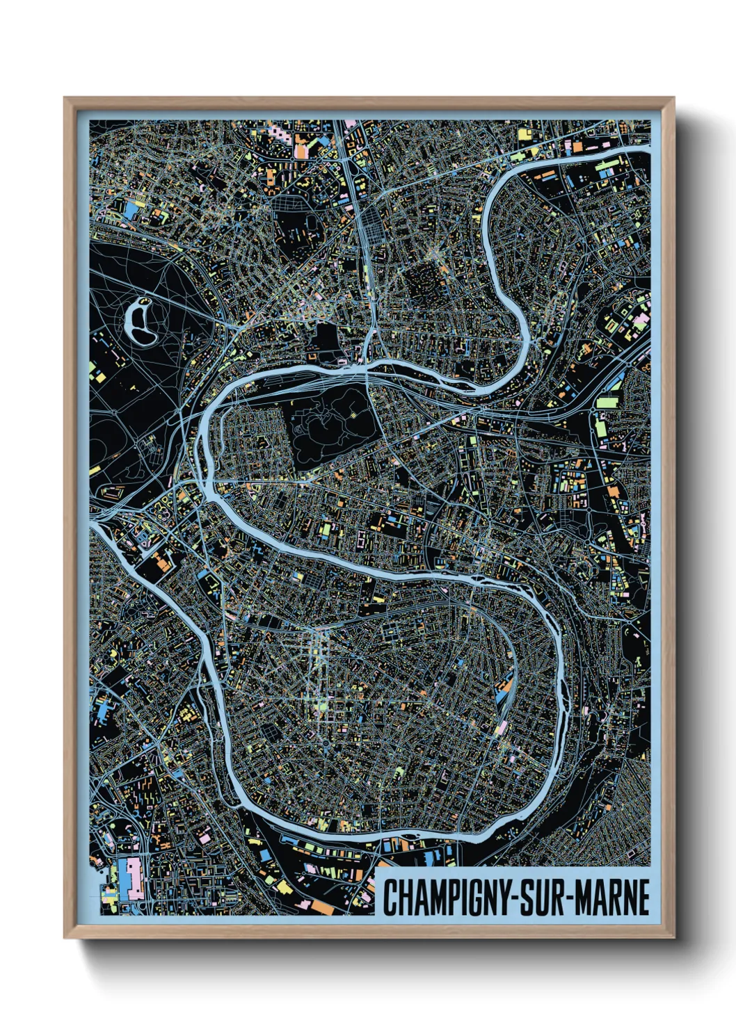 Un poster carteChampigny-sur-Marne