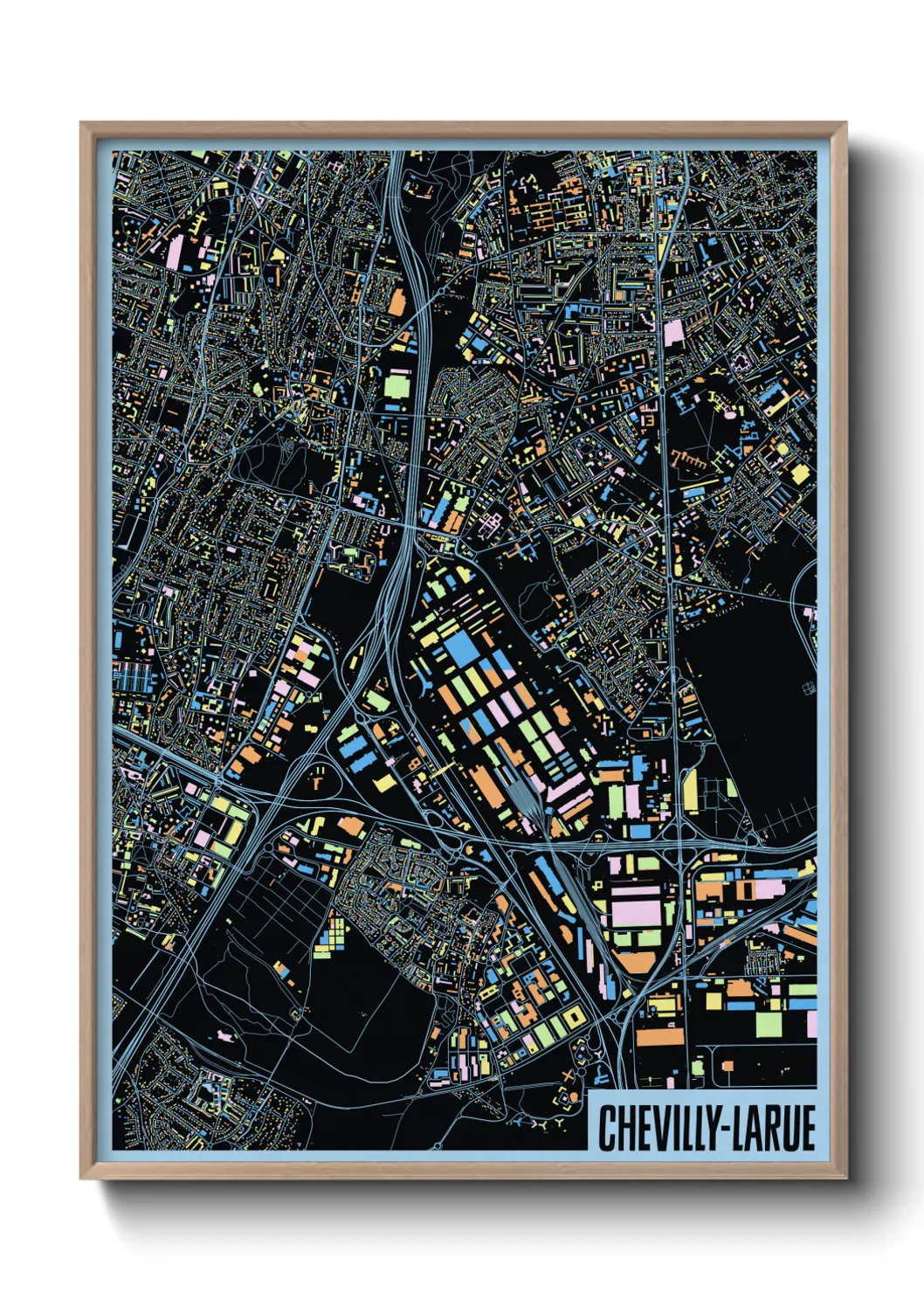 Une affiche de carte sur Chevilly-Larue
