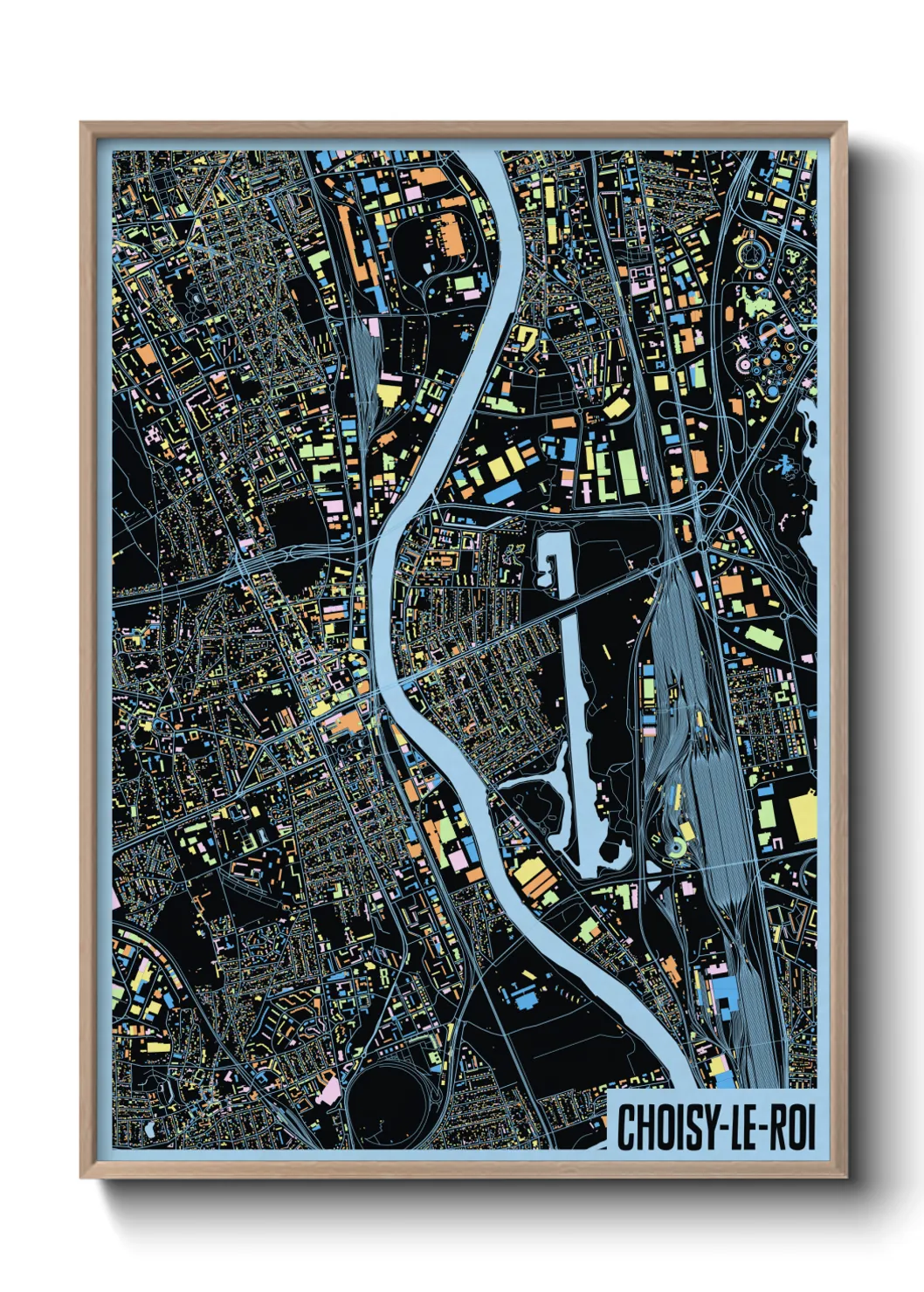 Une affiche de carte sur Choisy-le-Roi