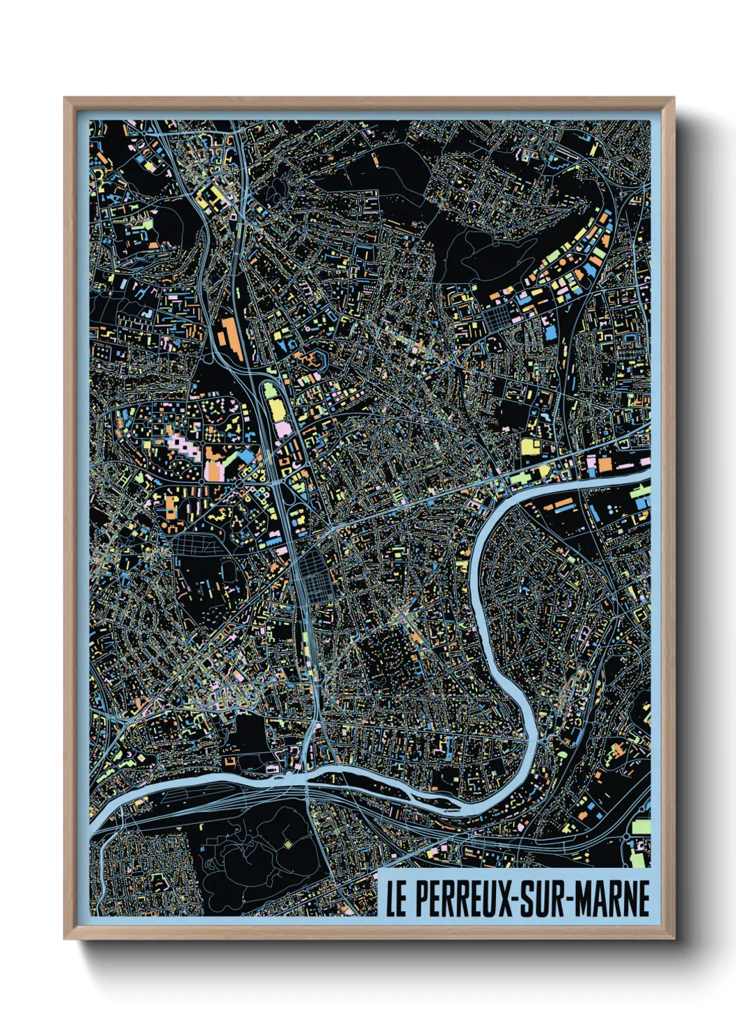 Une affiche de carte sur Le Perreux-sur-Marne