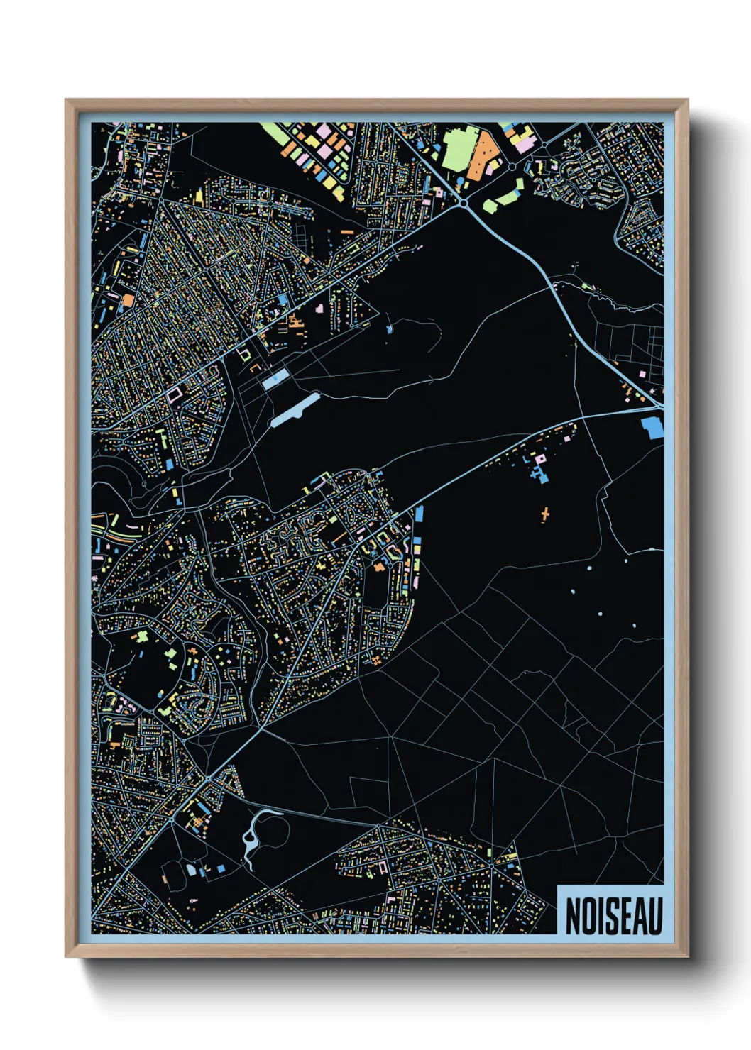 Une affiche de carte sur Noiseau