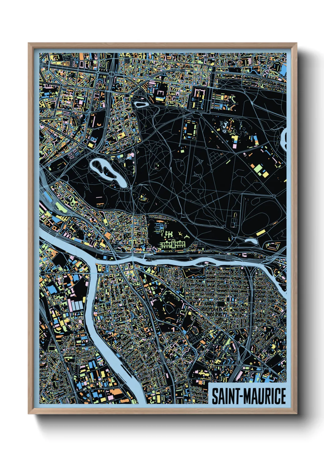 Une affiche de carte sur Saint-Maurice