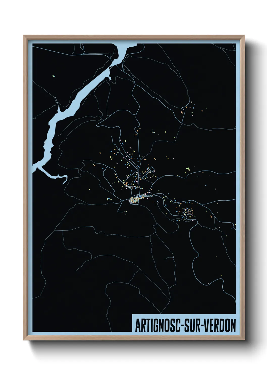 Une affiche de carte sur Artignosc-sur-Verdon