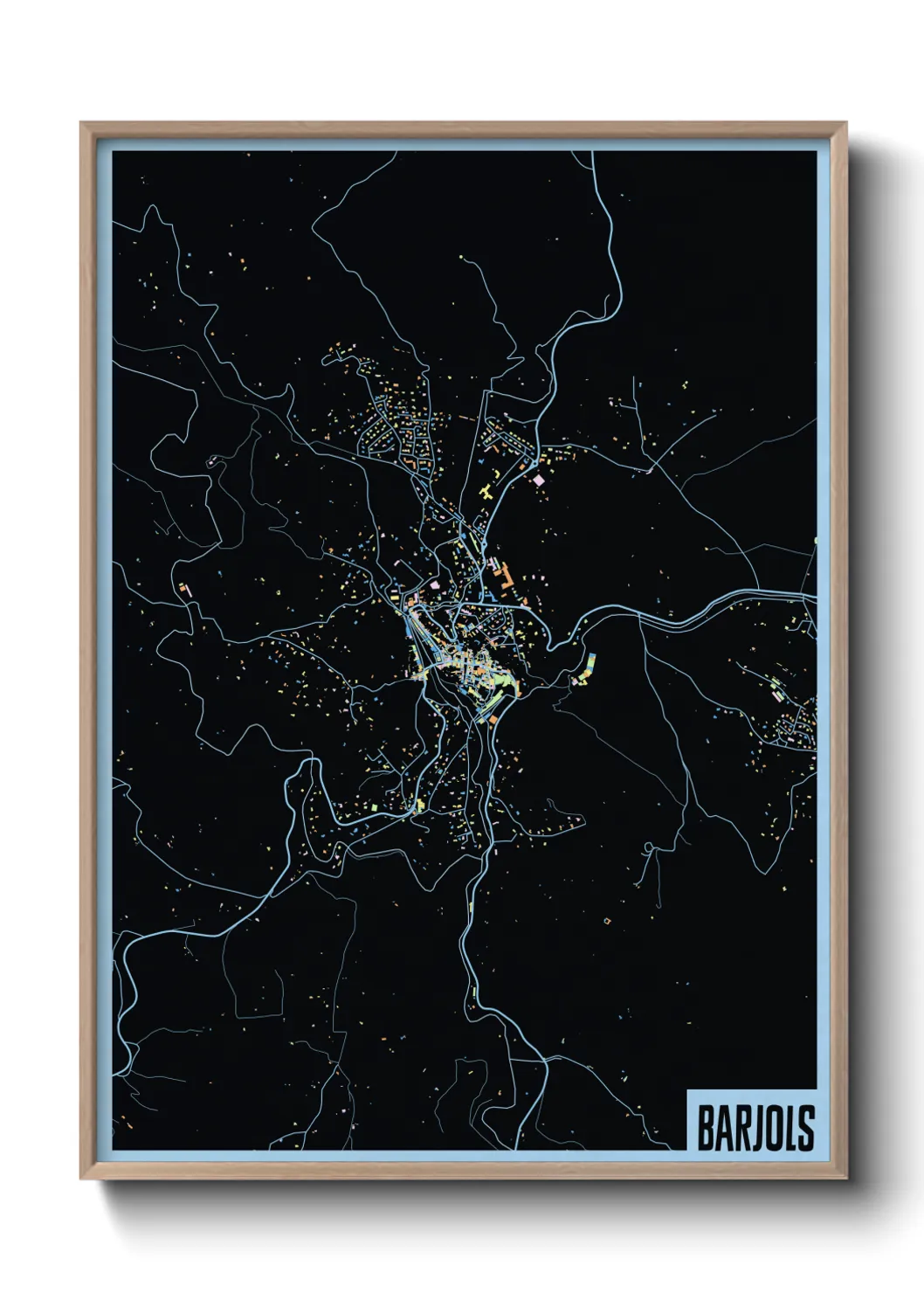 Une affiche de carte sur Barjols