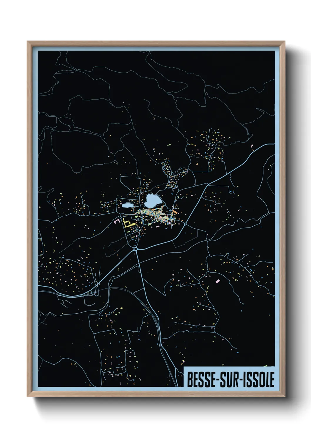 Une affiche de carte sur Besse-sur-Issole