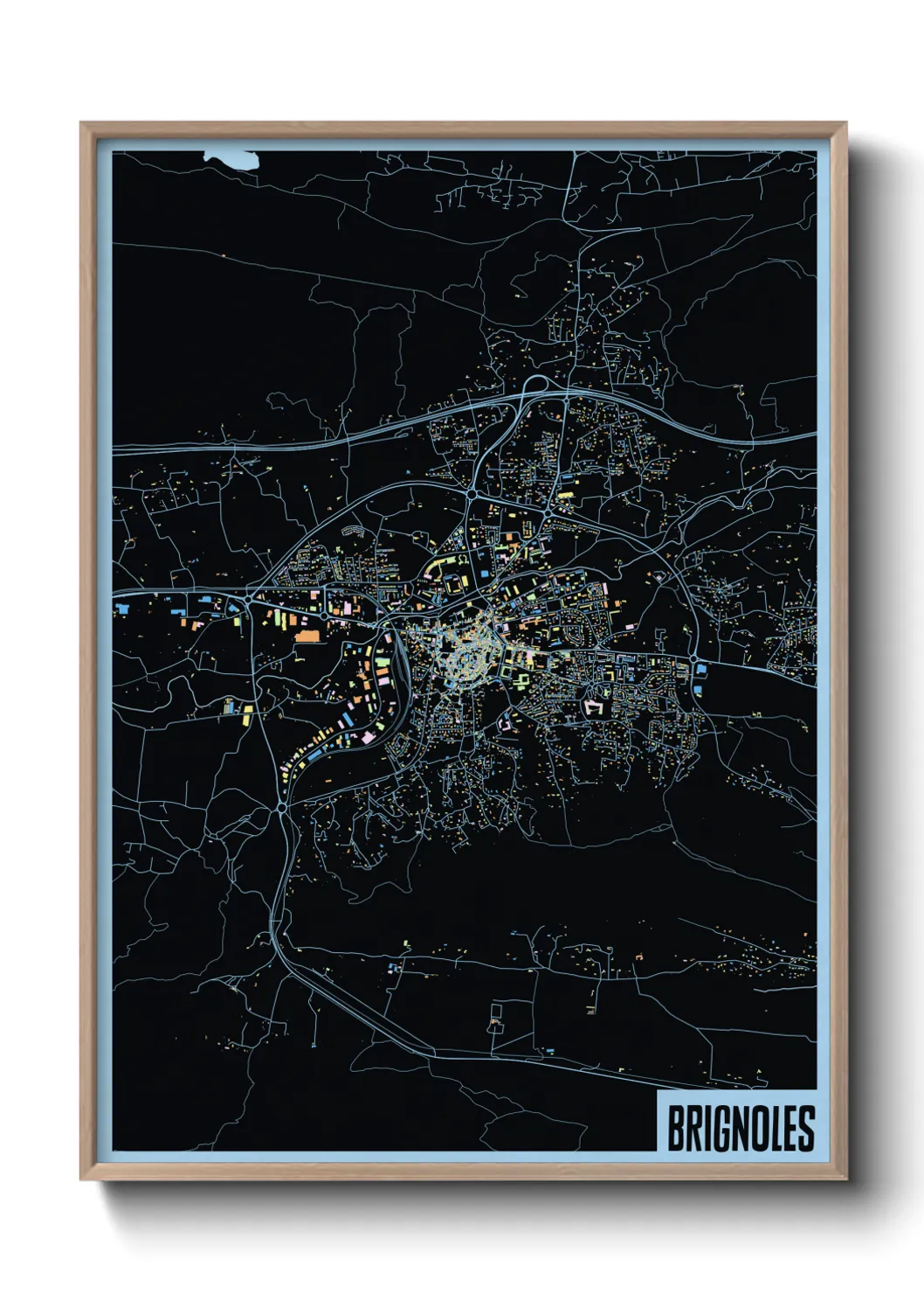 Une affiche de carte sur Brignoles
