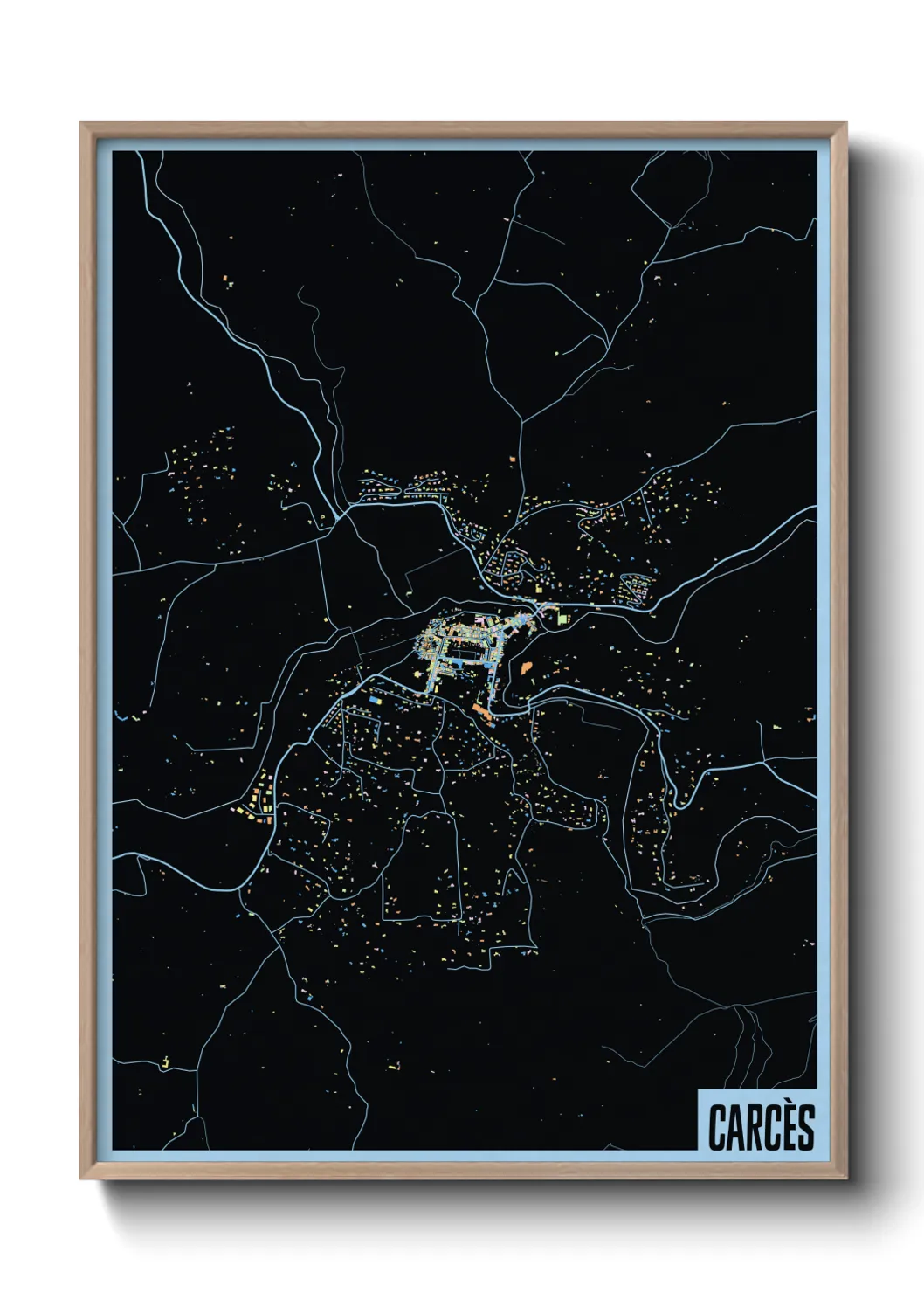 Une affiche de carte sur Carcès