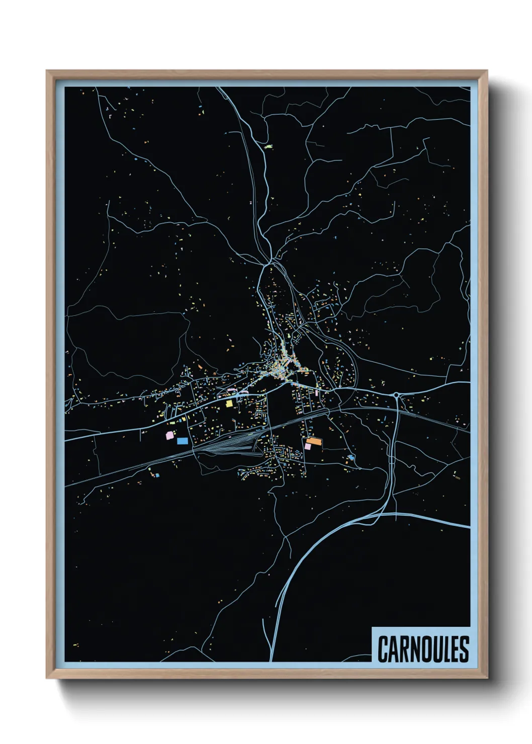 Une affiche de carte sur Carnoules