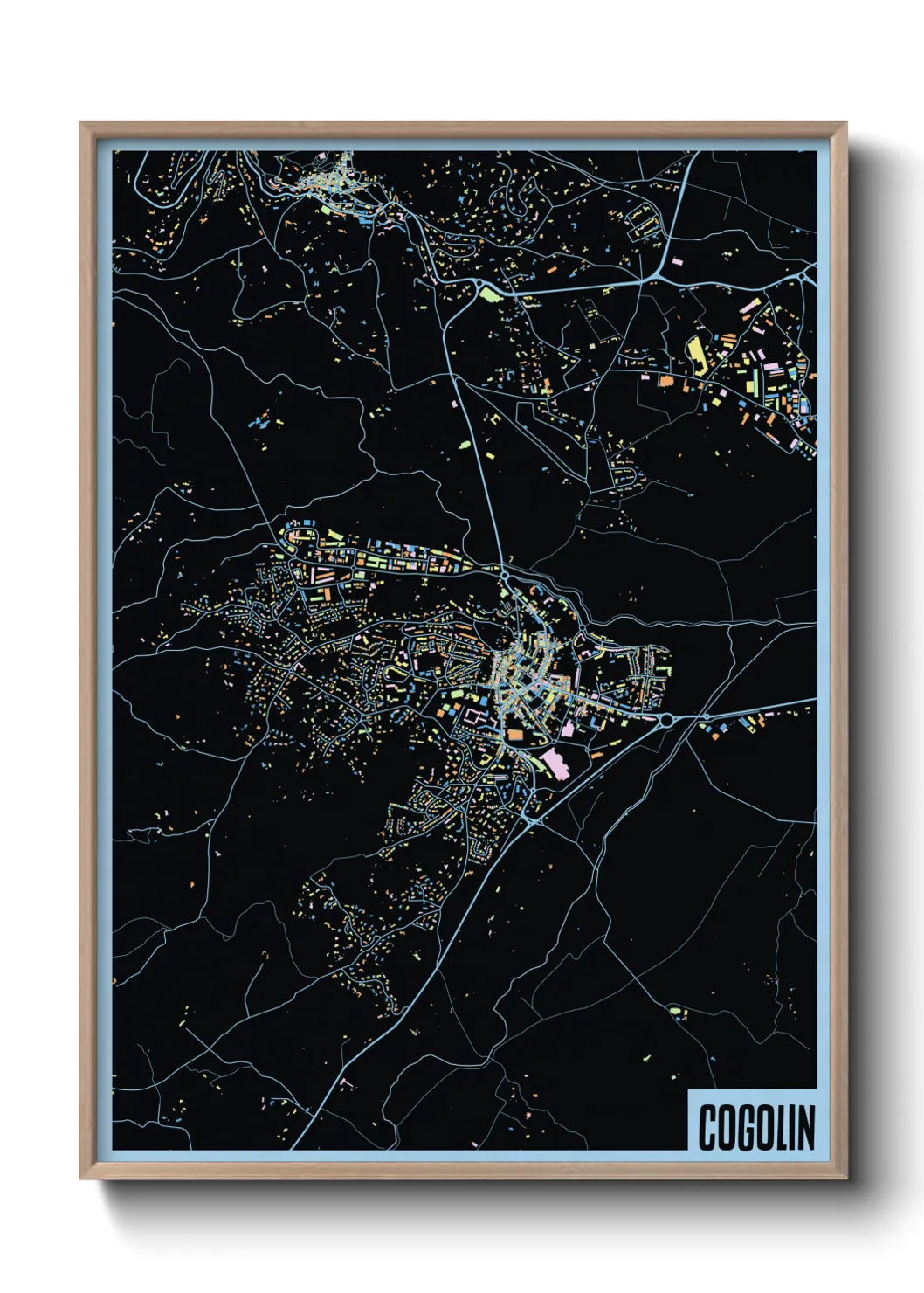 Une affiche de carte sur Cogolin