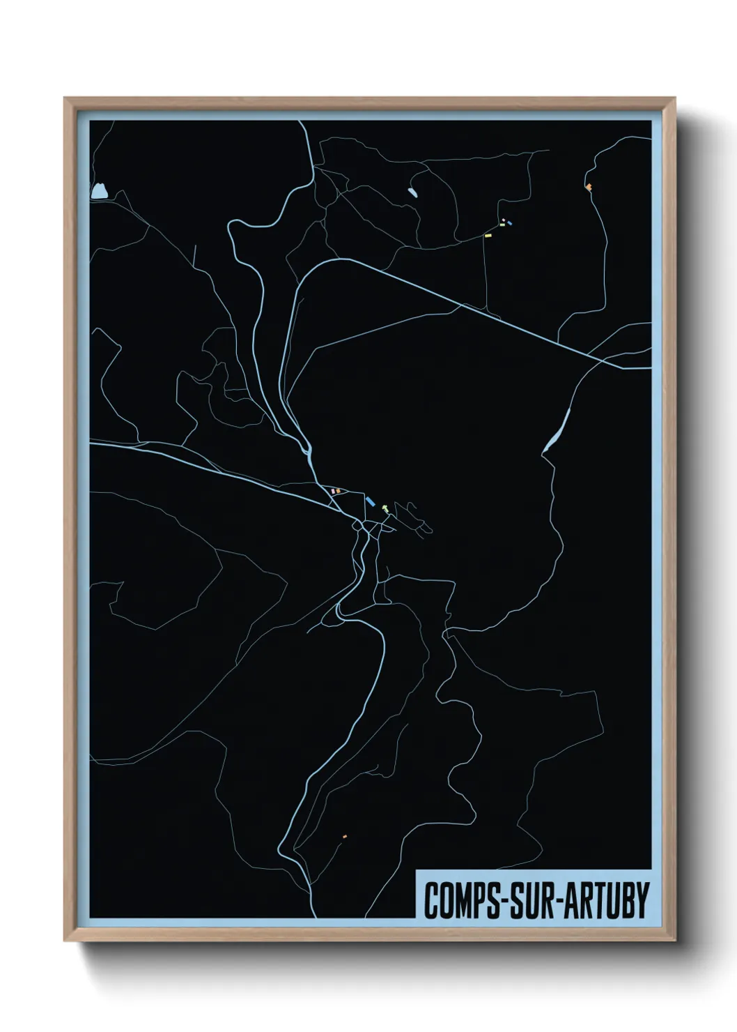 Un poster carteComps-sur-Artuby