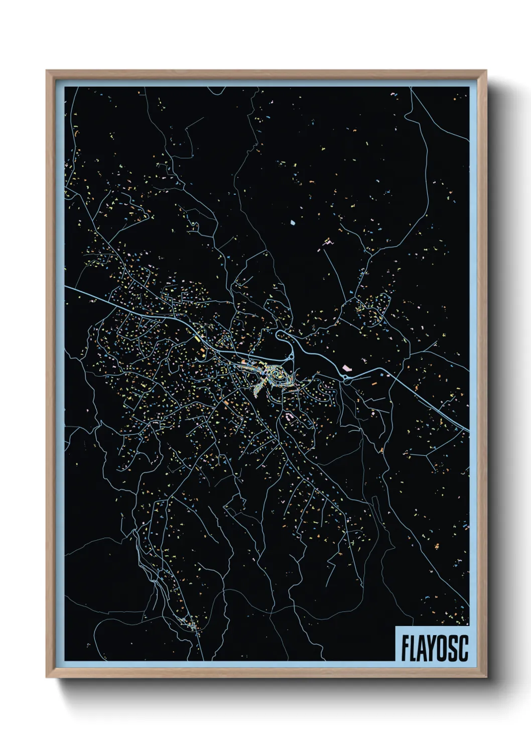 Une affiche de carte sur Flayosc