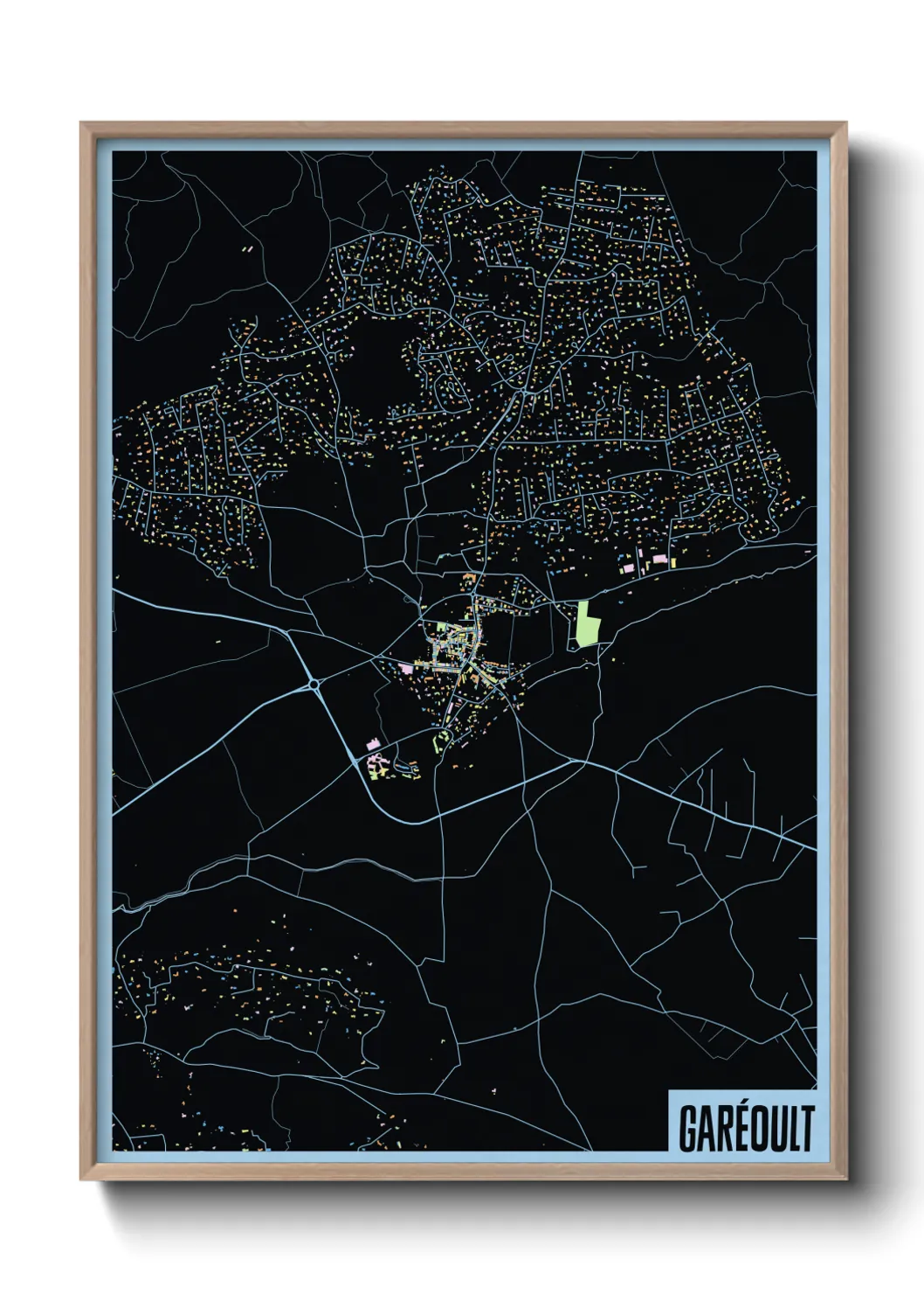 Une affiche de carte sur Garéoult