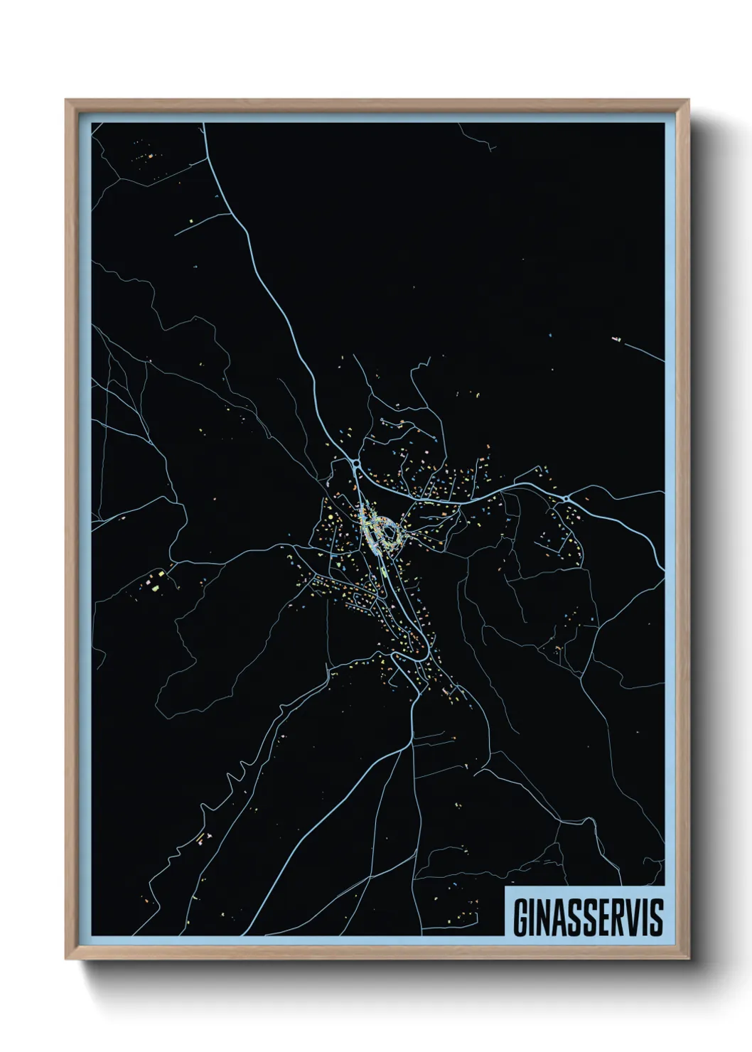 Une affiche de carte sur Ginasservis