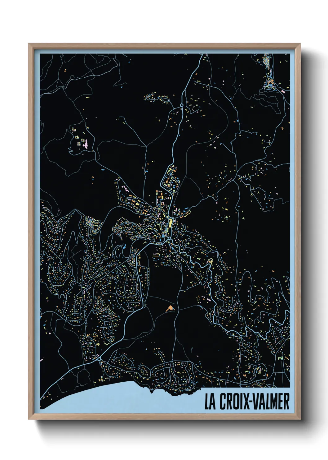 Une affiche de carte sur La Croix-Valmer