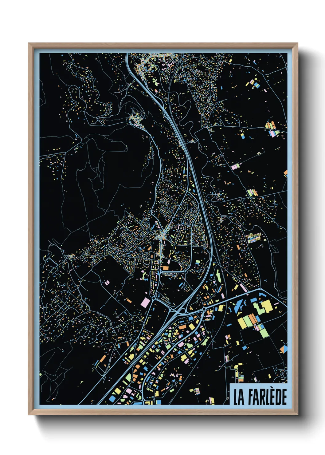 Une affiche de carte sur La Farlède