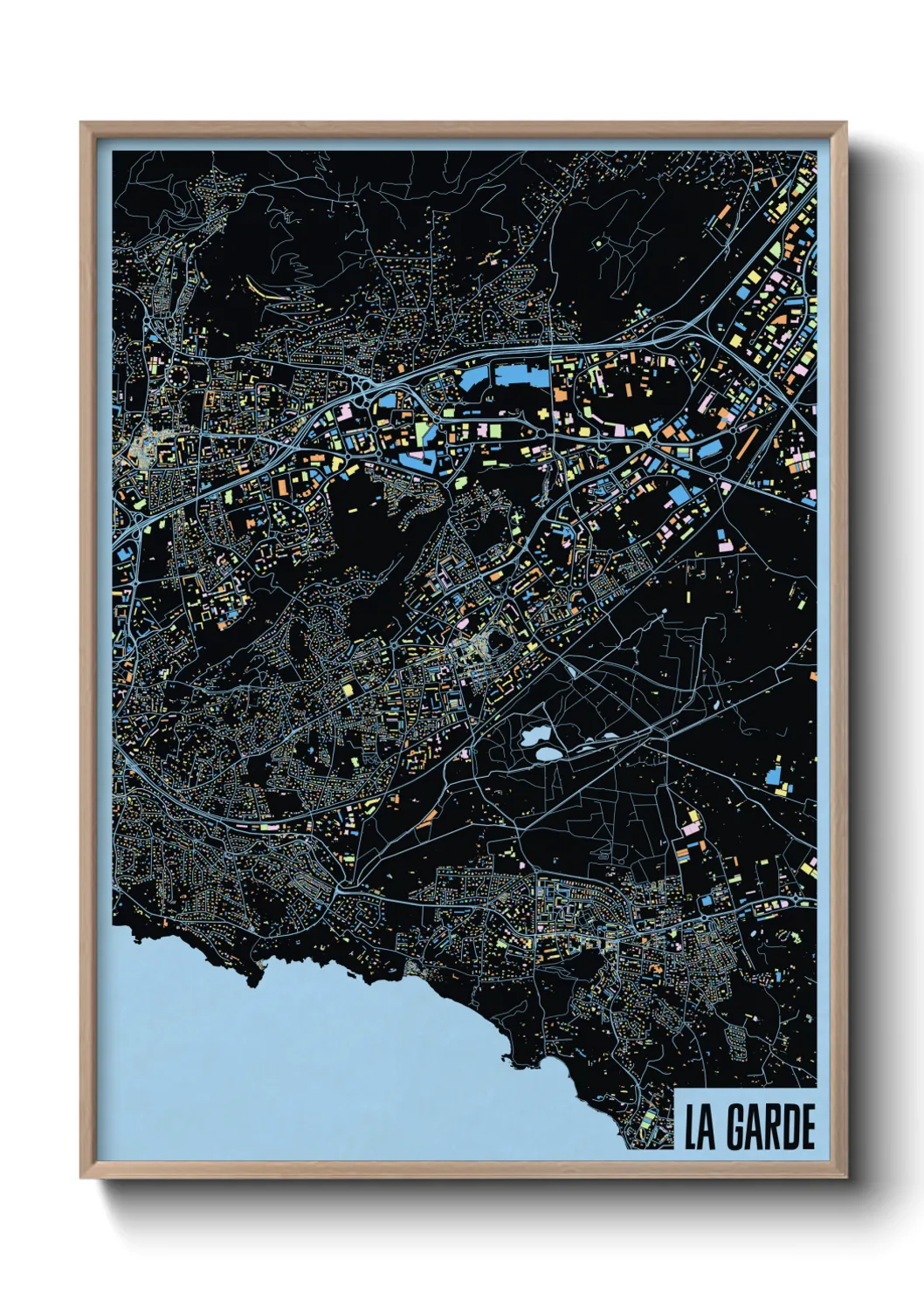 Une affiche de carte sur La Garde