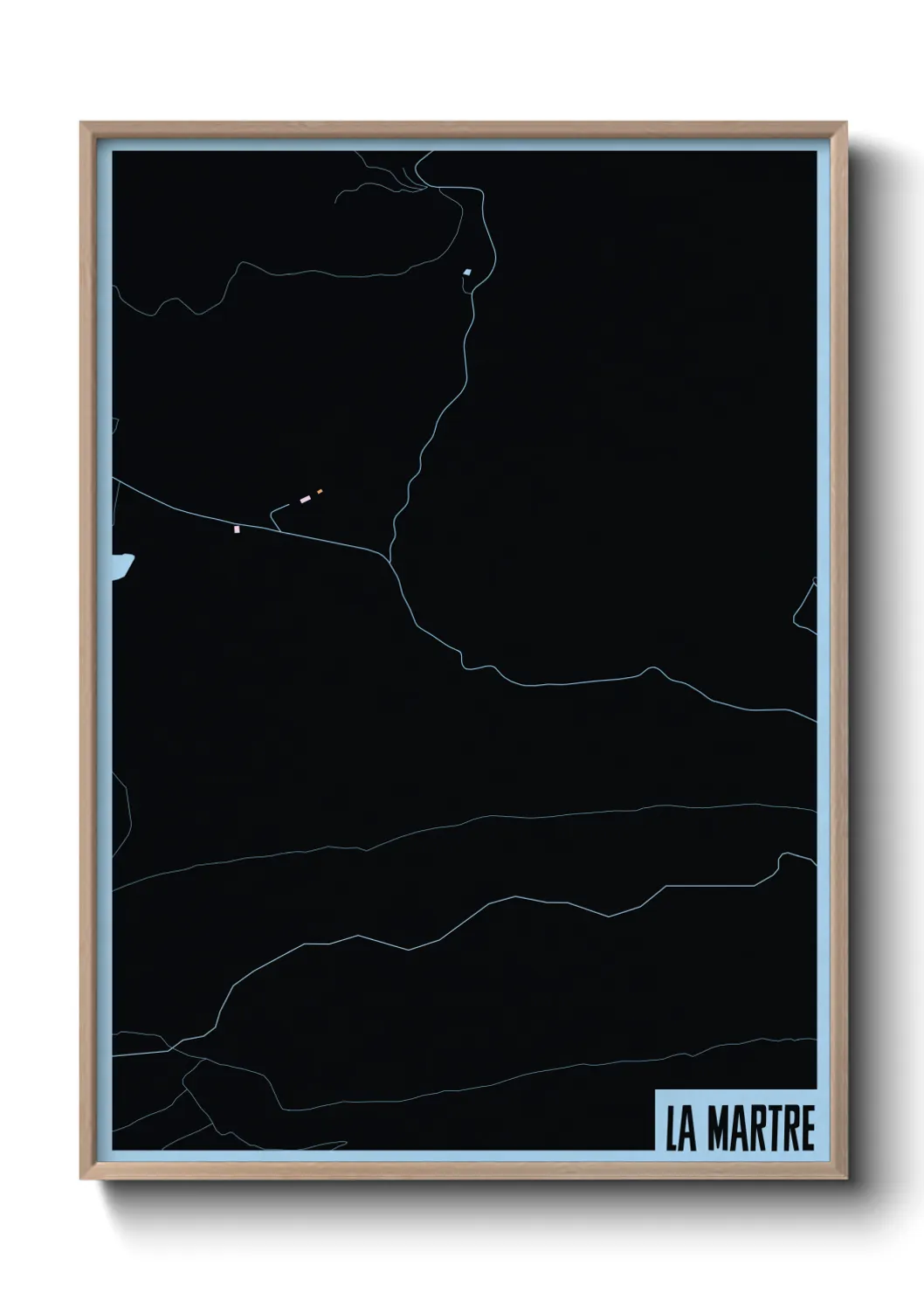 Une affiche de carte sur La Martre