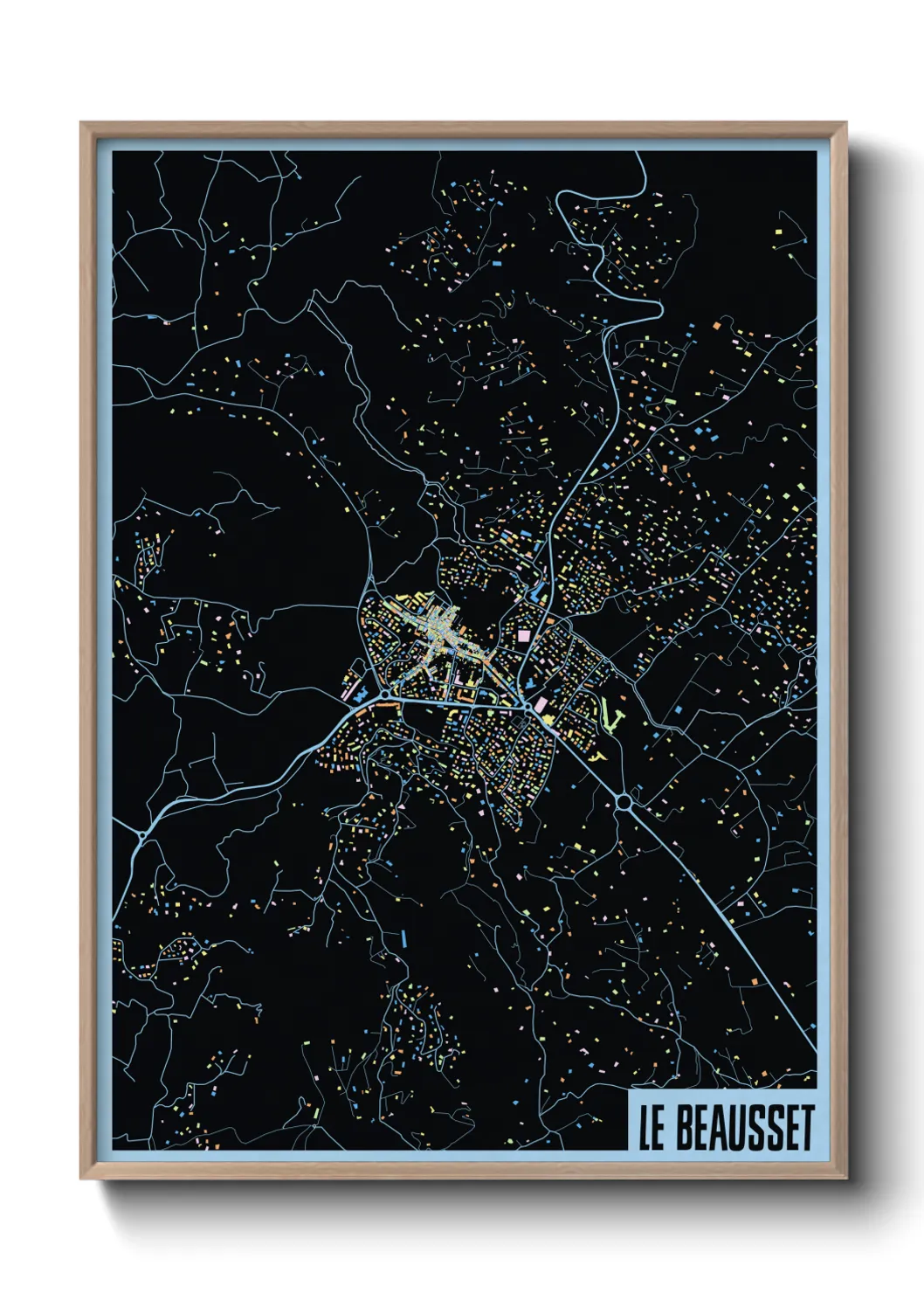Une affiche de carte sur Le Beausset