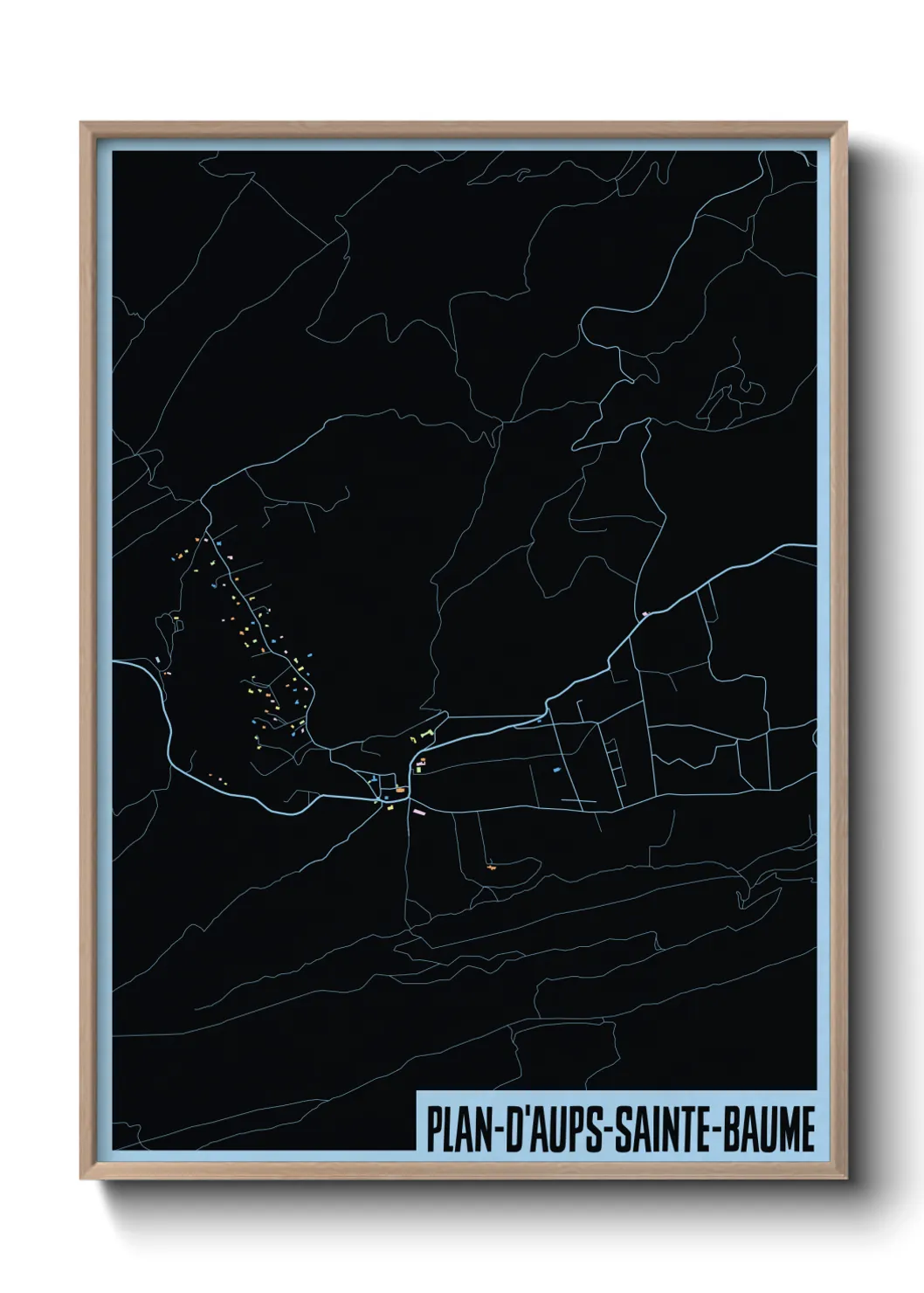 Une affiche de carte sur Plan-d'Aups-Sainte-Baume