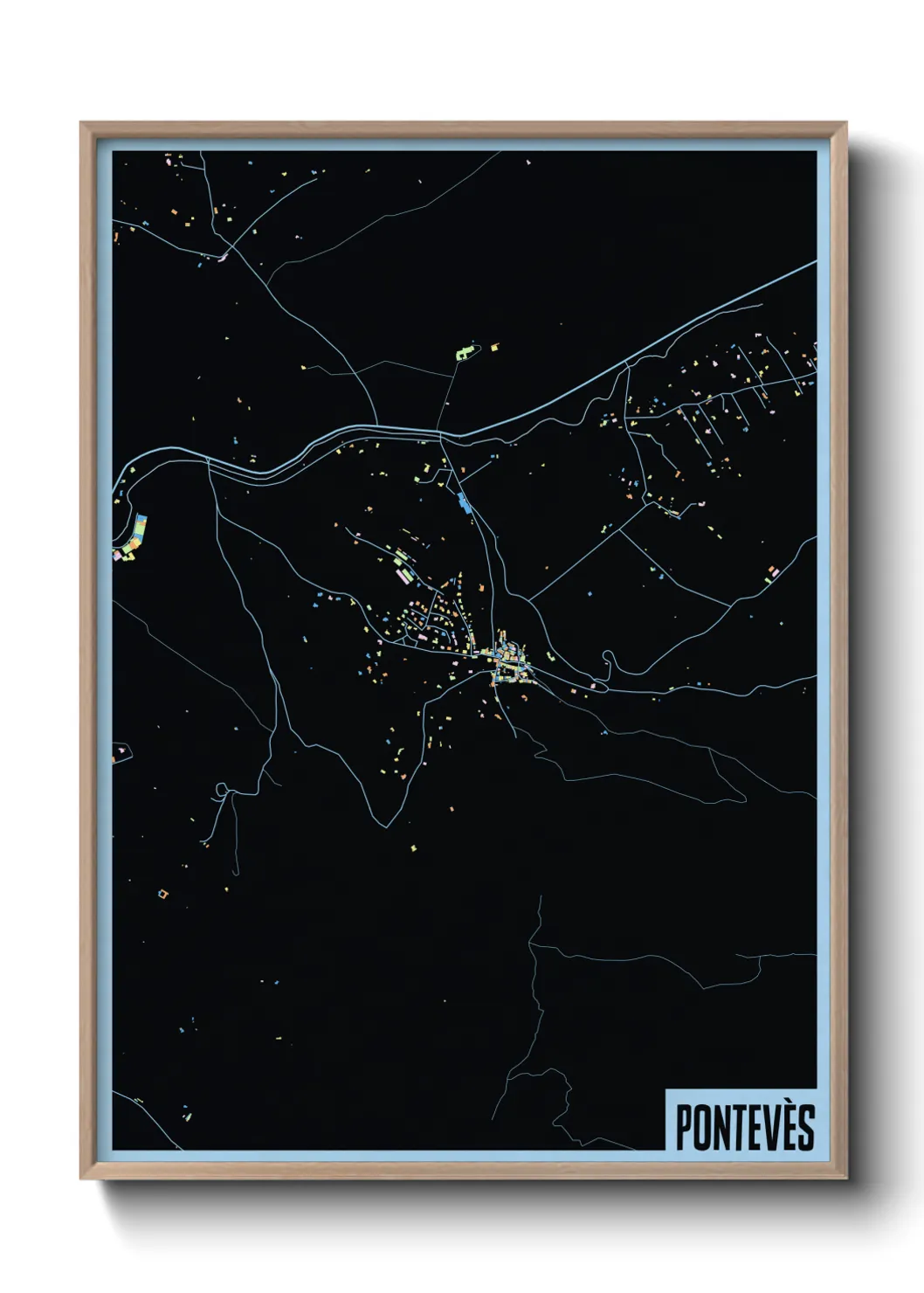 Une affiche de carte sur Pontevès