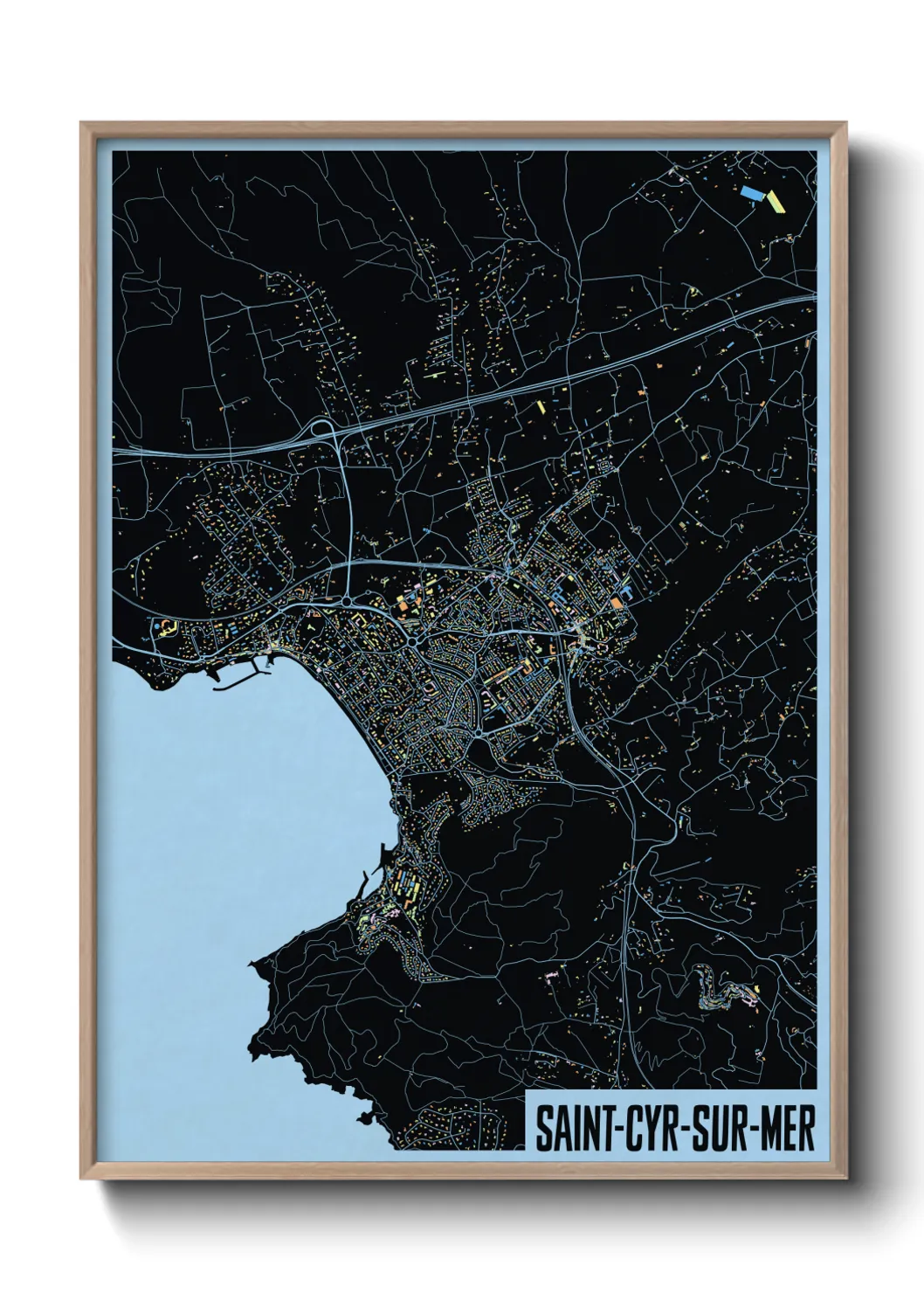 Un poster carteSaint-Cyr-sur-Mer