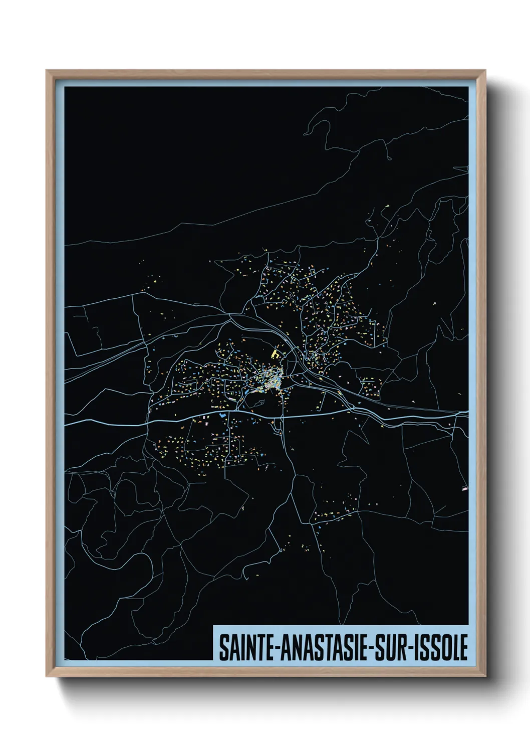 Une affiche de carte sur Sainte-Anastasie-sur-Issole