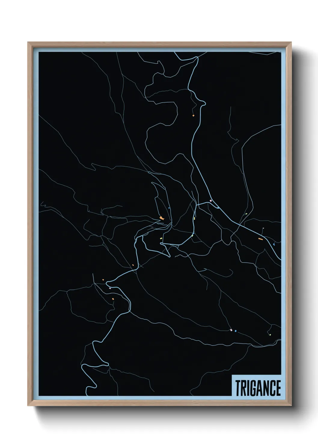 Une affiche de carte sur Trigance