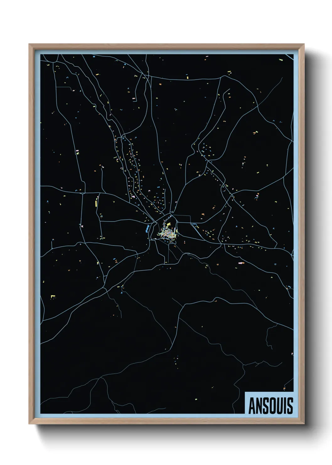 Une affiche de carte sur Ansouis