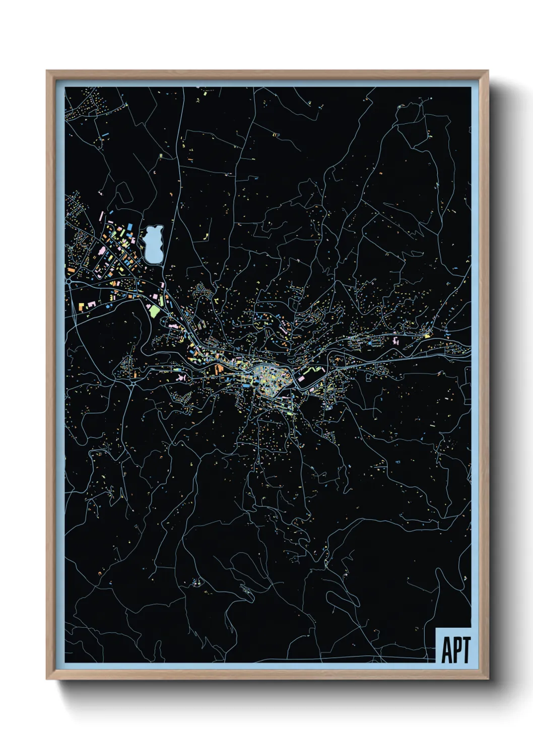 Une affiche de carte sur Apt