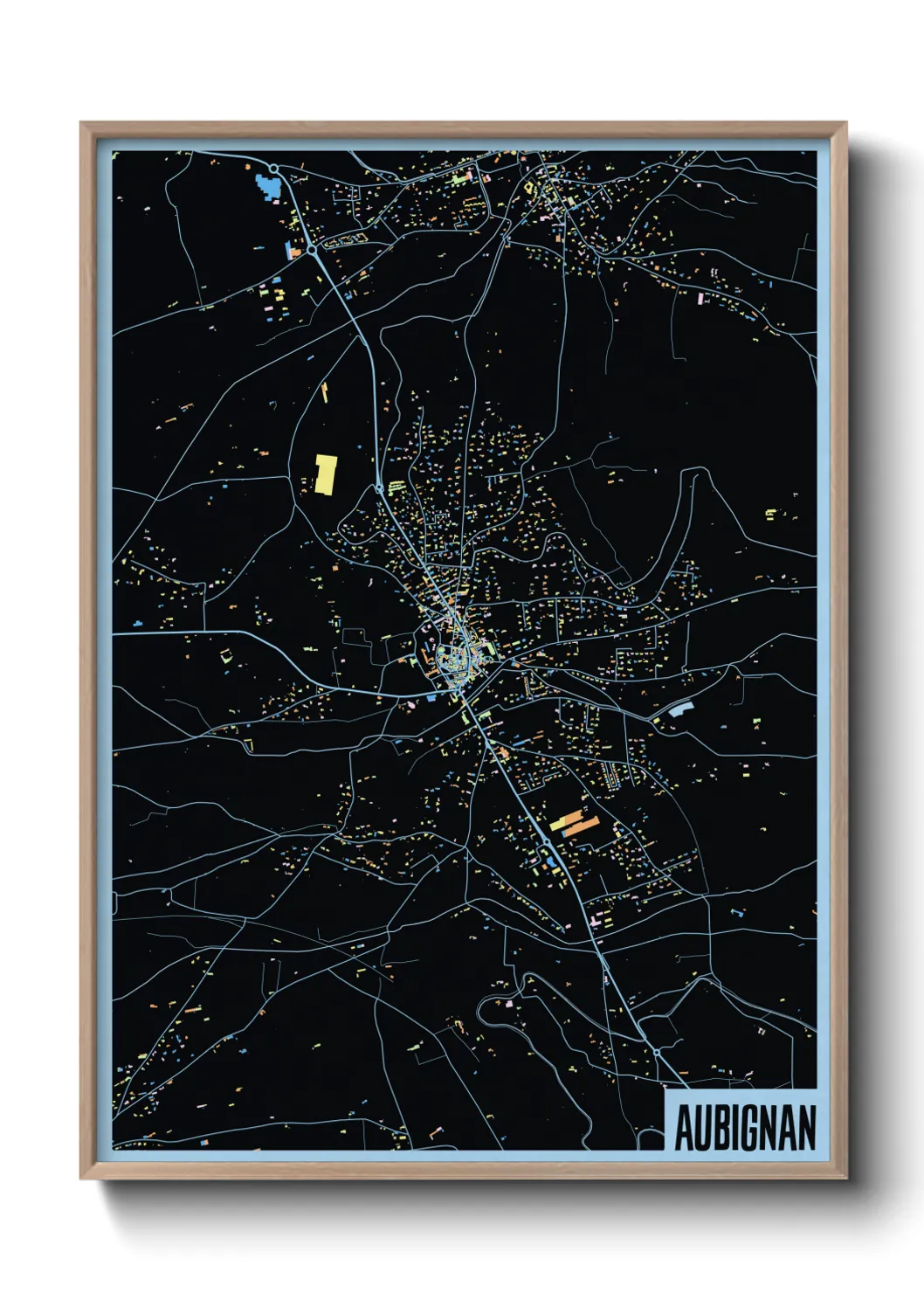 Une affiche de carte sur Aubignan