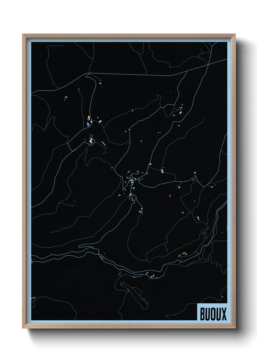 Une affiche de carte sur Buoux