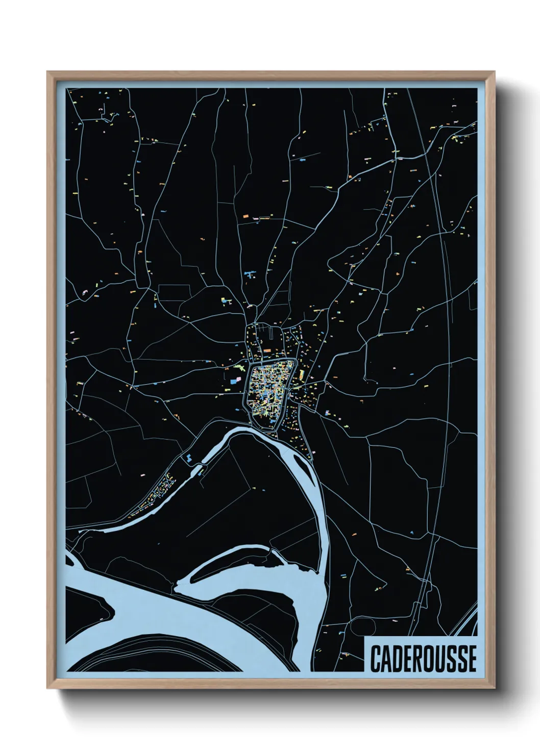 Une affiche de carte sur Caderousse