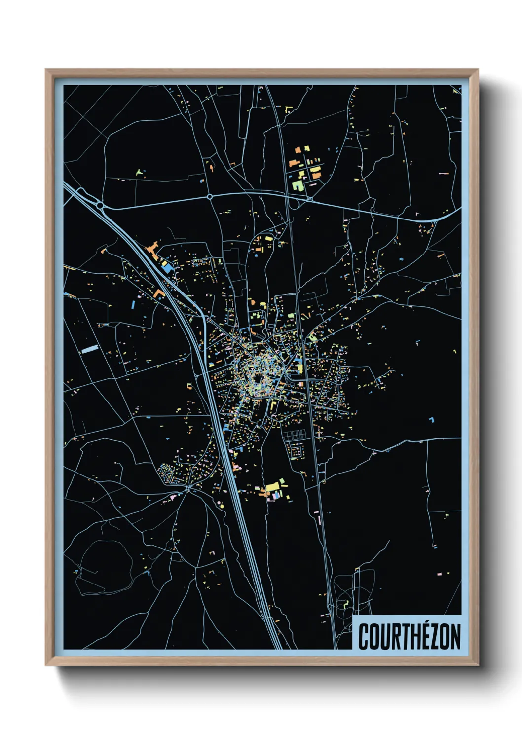 Une affiche de carte sur Courthézon