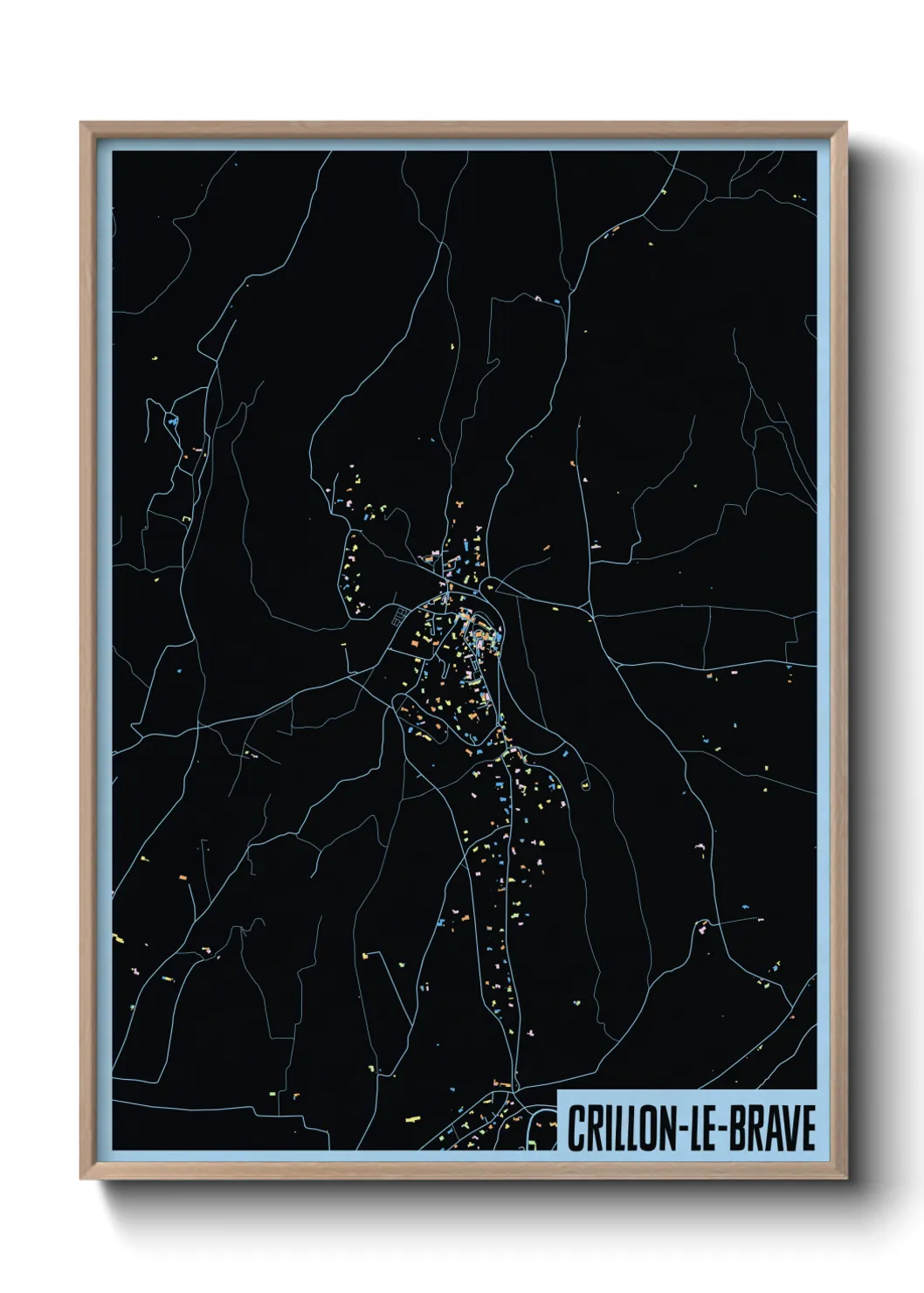 Une affiche de carte sur Crillon-le-Brave