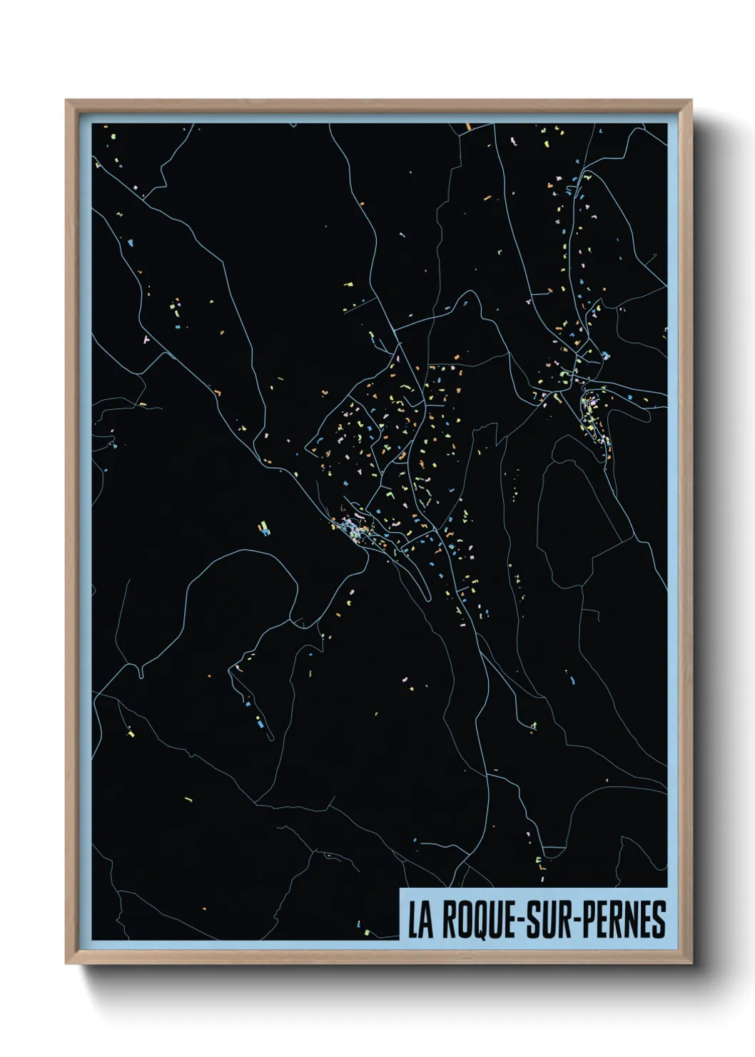 Une affiche de carte sur La Roque-sur-Pernes