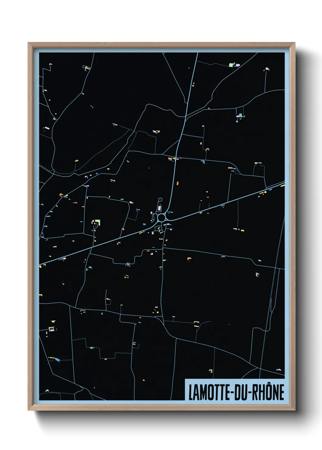 Une affiche de carte sur Lamotte-du-Rhône