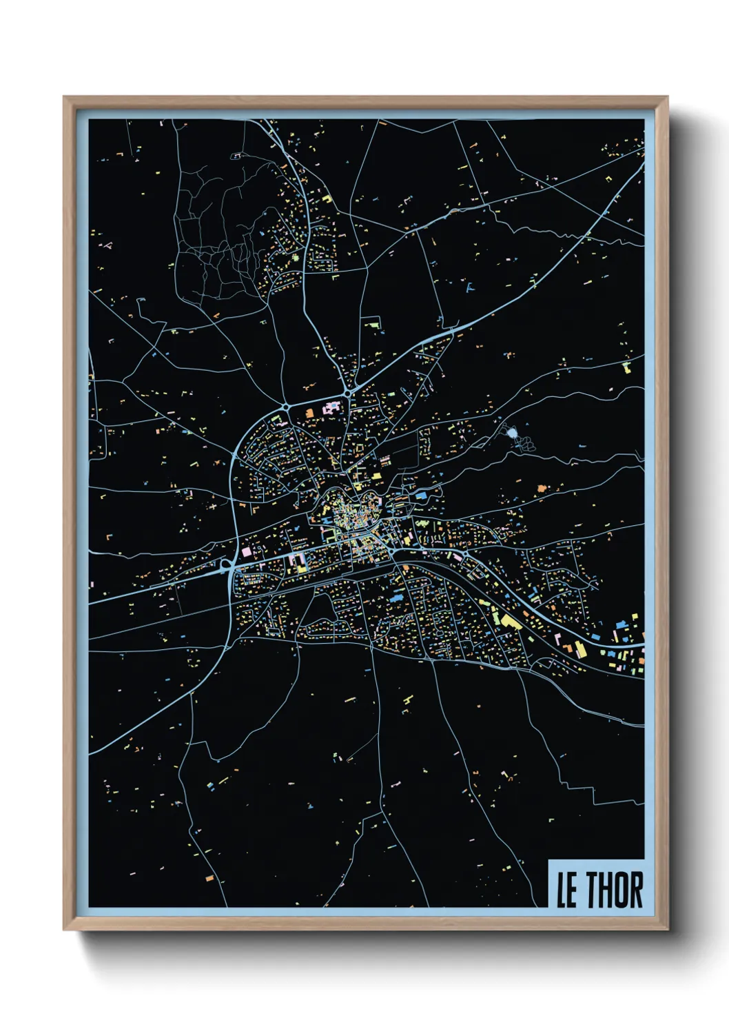 Une affiche de carte sur Le Thor