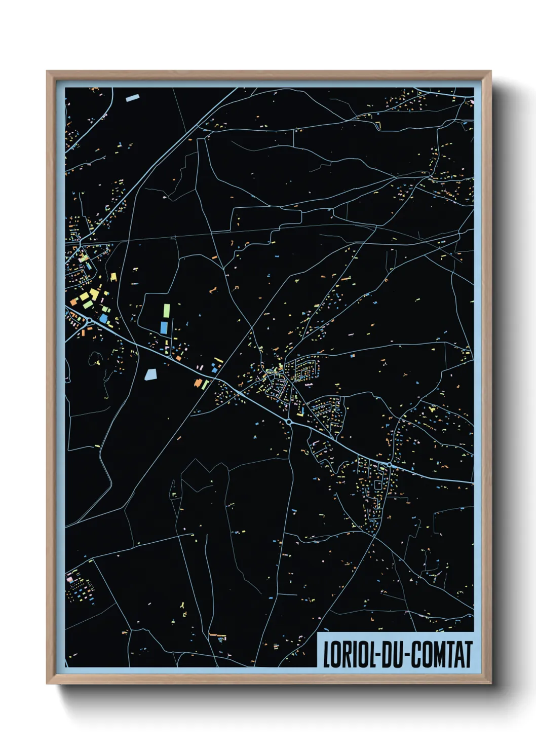 Une affiche de carte sur Loriol-du-Comtat