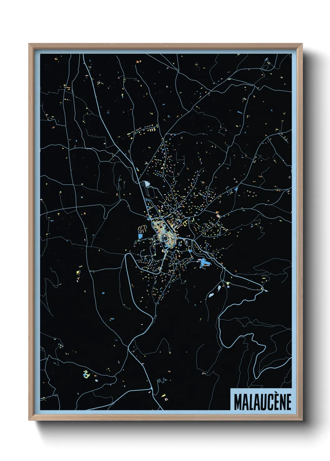 Une affiche de carte sur Malaucène