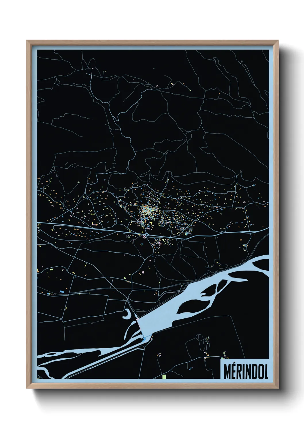 Une affiche de carte sur Mérindol