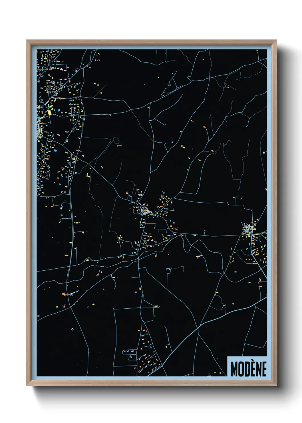 Une affiche de carte sur Modène