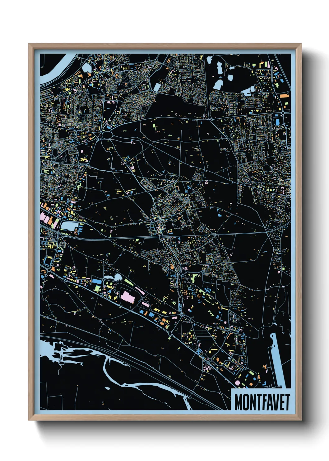 Une affiche de carte sur Montfavet