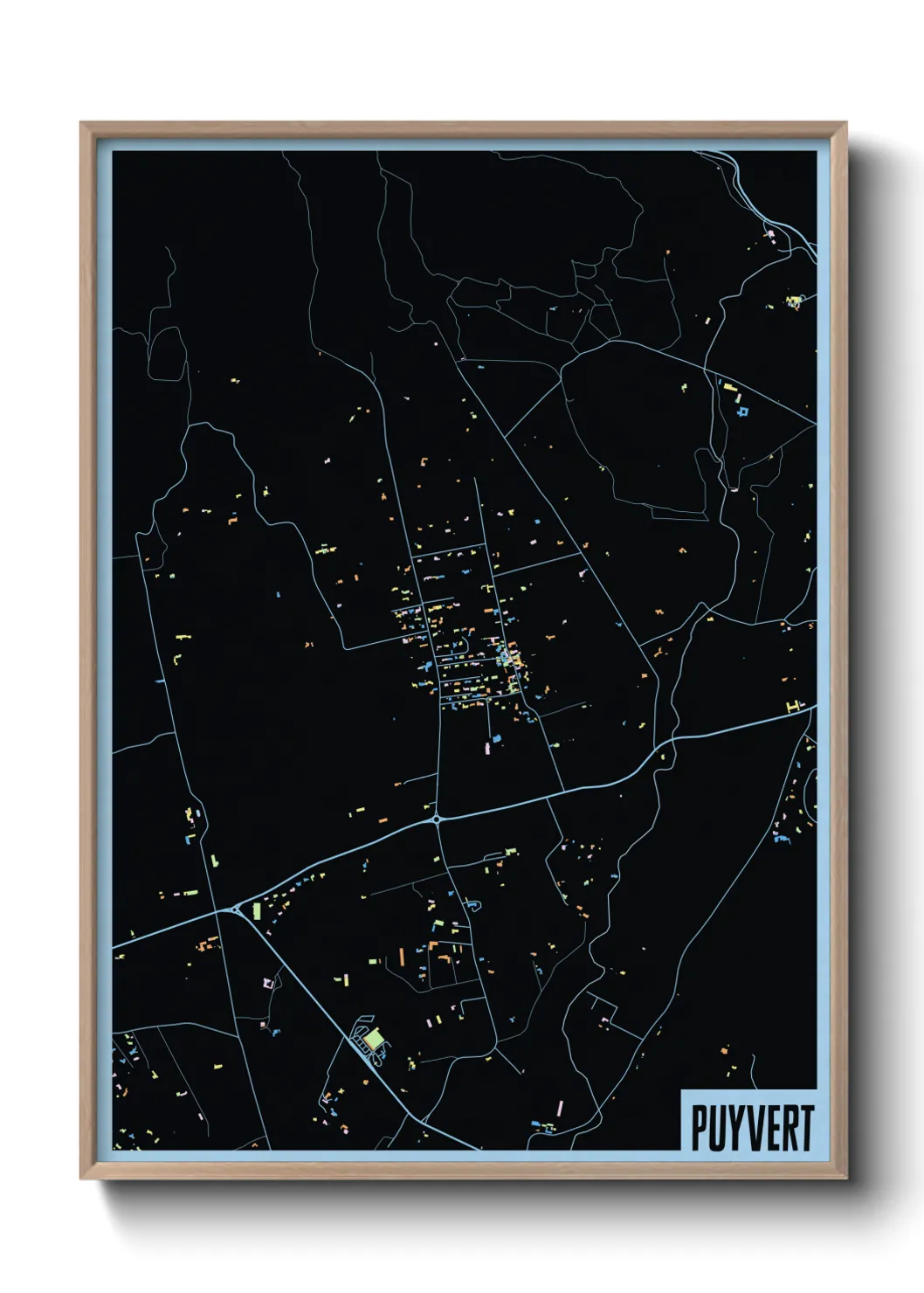 Une affiche de carte sur Puyvert