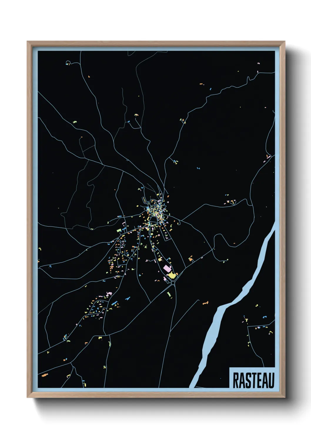 Une affiche de carte sur Rasteau