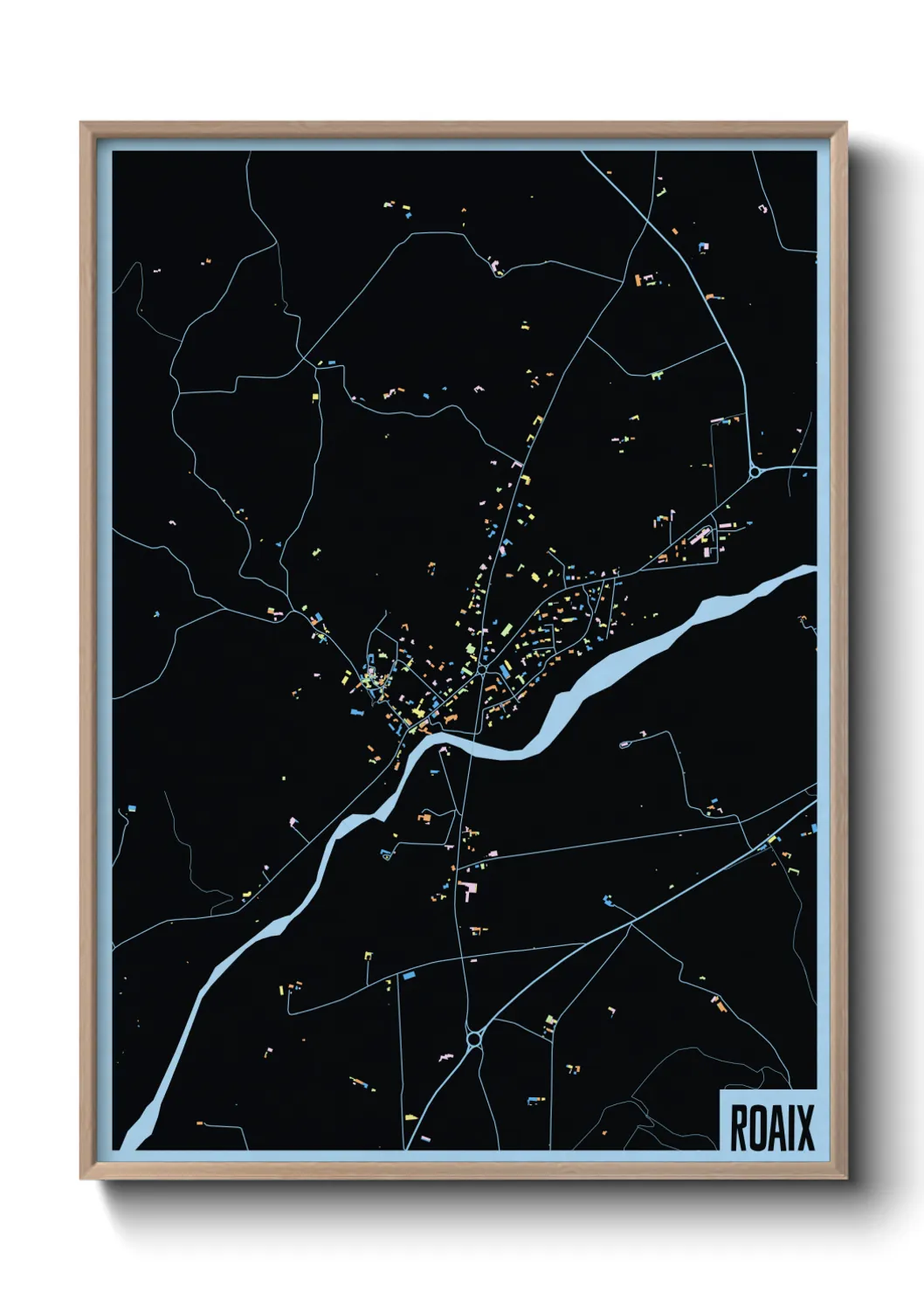 Une affiche de carte sur Roaix