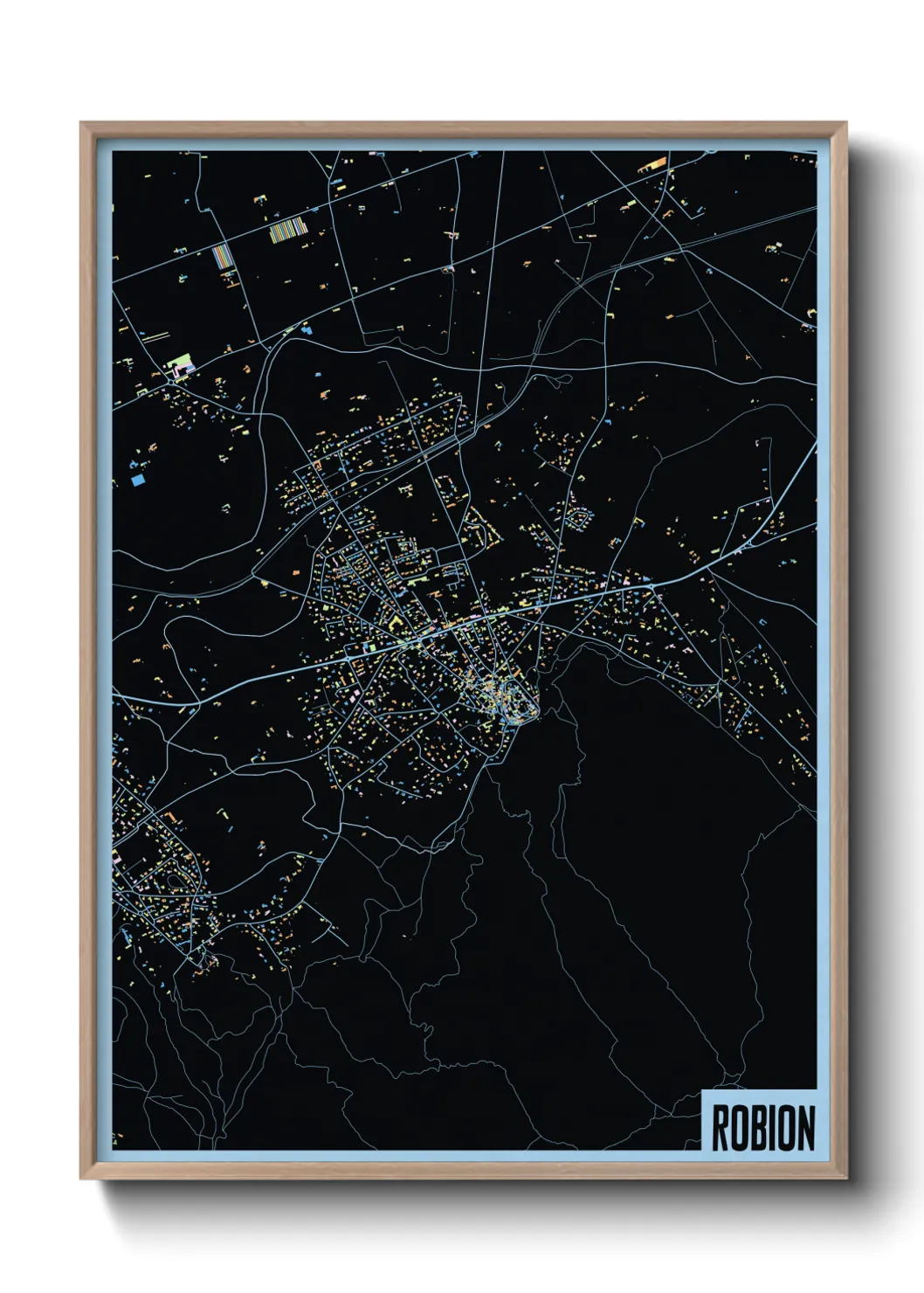 Une affiche de carte sur Robion