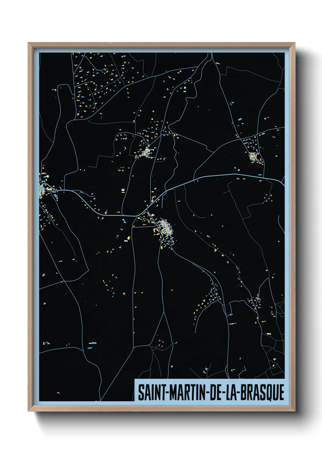 Une affiche de carte sur Saint-Martin-de-la-Brasque