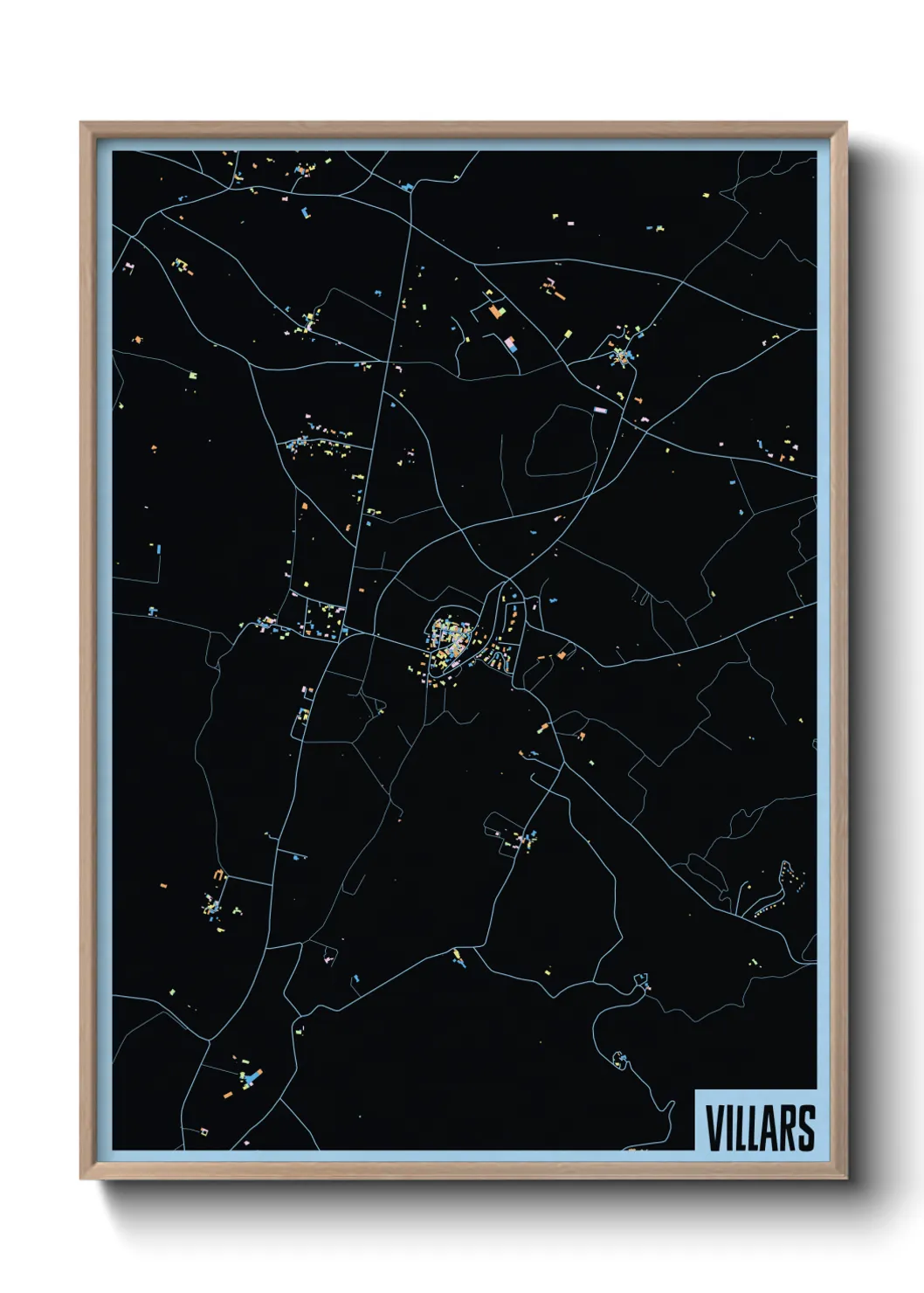 Une affiche de carte sur Villars