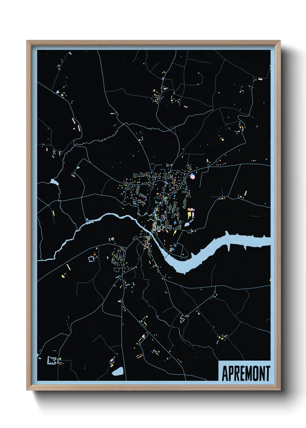 Une affiche de carte sur Apremont