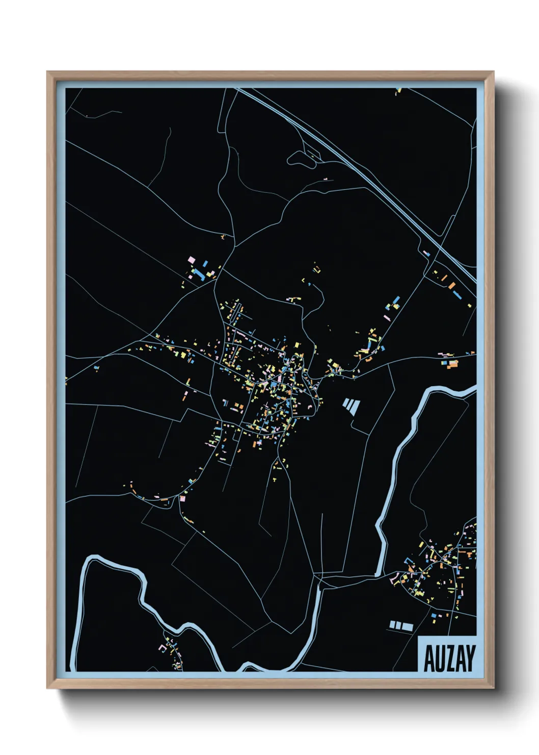 Une affiche de carte sur Auzay